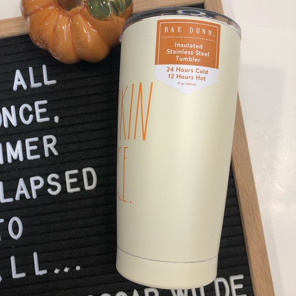 🆕 Rae Dunn “PUMPKIN SPICE” or “FALL Y’ALL” LL Stainless Steel Insulated Tumbler - Picture 6 of 16